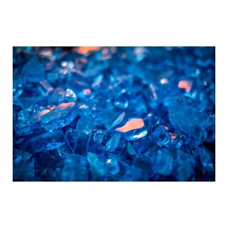 Dyna-Glo Pleasant Hearth Tempered Glass Rocks - Reflective Blue 20 Lbs OFR633PB-20